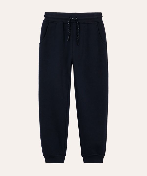 calça jogger de moletom infantil com bolsos azul 6