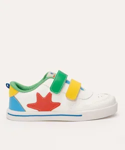 tênis infantil com velcro mooui colorido 30