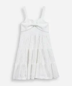 vestido de laise infantil floral off white 10