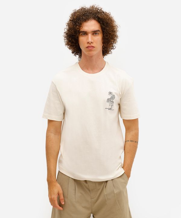 camiseta masculina manga curta purga bordada off white M