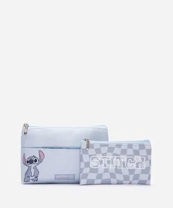 kit 2 necessaires stitch azul UNICO