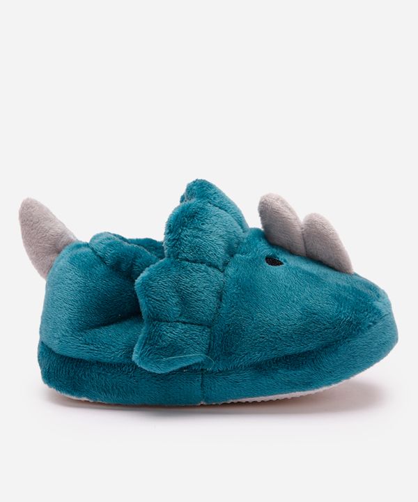 pantufa infantil dinossauro com antiderrapante verde 23-24
