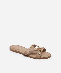 rasteirinha com tachas oneself bege 37