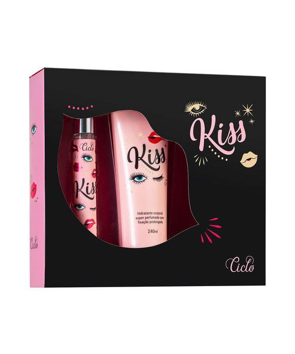 Kit Kiss Deo Colônia Feminina 30ml + Hidratante Corporal único Único