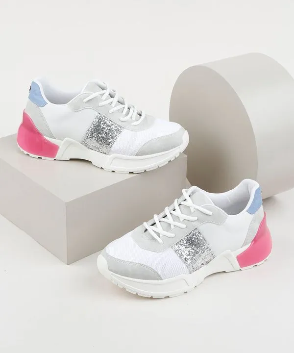 Tênis Feminino Bebece Chunky com Glitter Branco 34