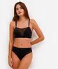calcinha biquíni feminina com tule cintura alta preta M