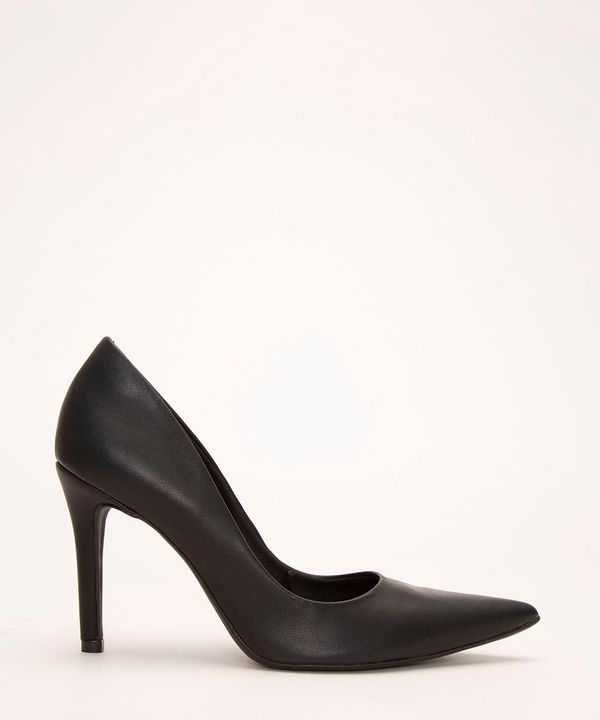 scarpin bico fino salto alto oneself preto 33
