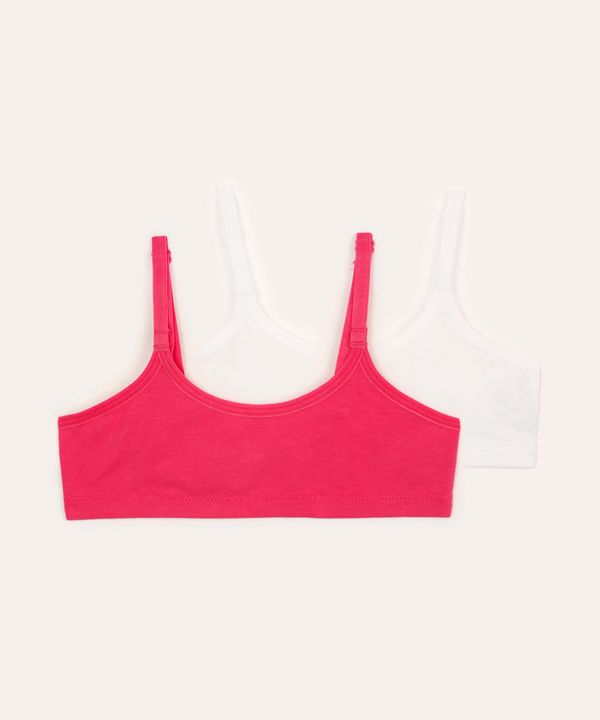 kit de 2 sutiãs infantil miss delrio multicor M
