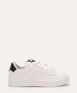 tênis casual infantil com recorte branco 34