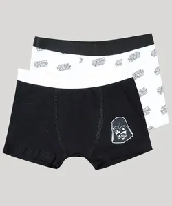 Kit de 2 Cuecas Infantis Boxer Star Wars Multicor 10