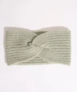 faixa de cabelo de tricô verde Único