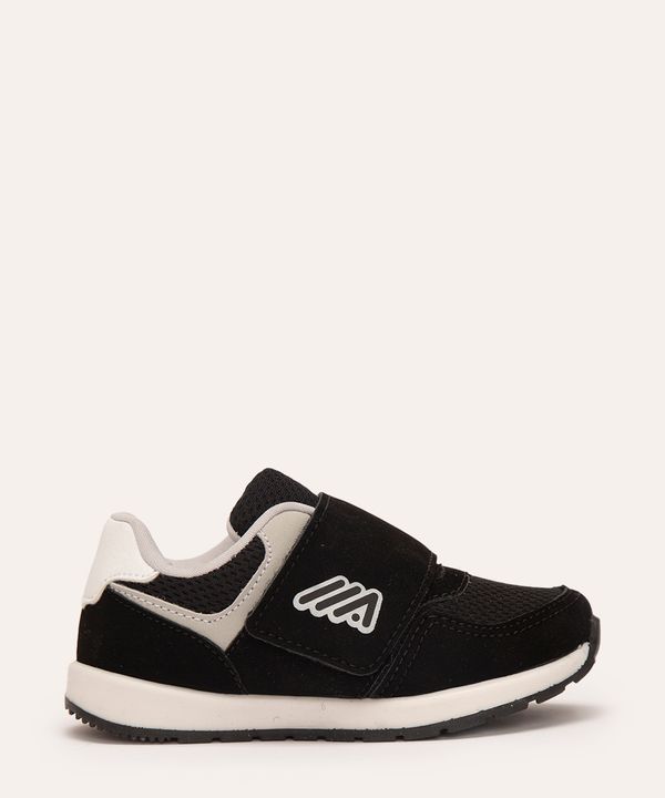 tênis infantil jogging com velcro preto 21