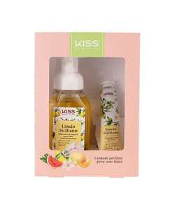 kit de presentes, sabonete espuma, creme de mãos, beleza que cuida, kiss new york único Único
