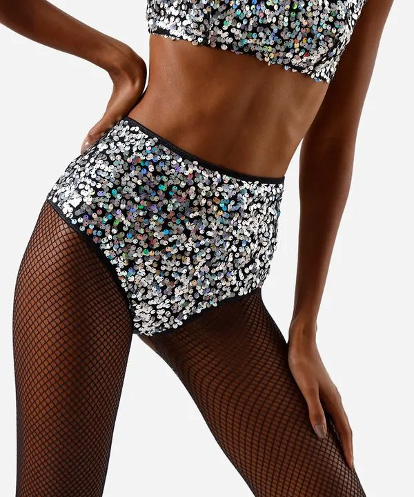 calcinha hot pant feminina com paetê preta M