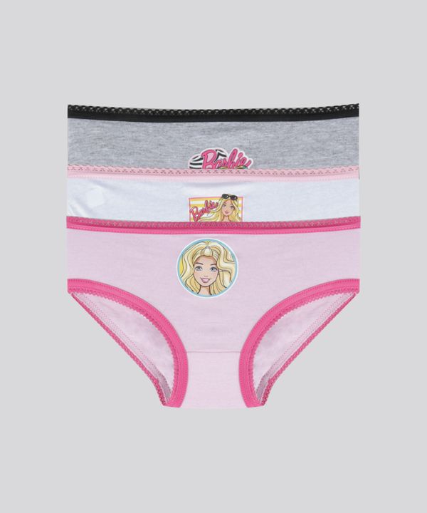 Kit de 3 Calcinhas Barbie Multicor 8
