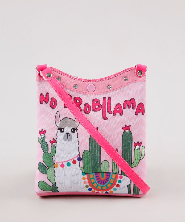 Bolsa Infantil Cactos e Brilho Rosa Único