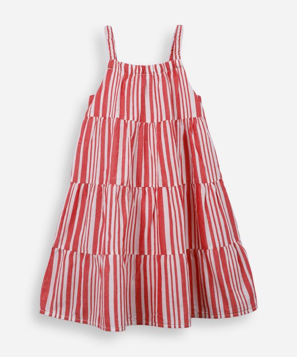vestido infantil listras vermelho 6
