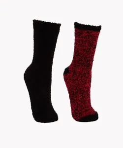 kit 2 pares meia de inverno cano alto multicor Único