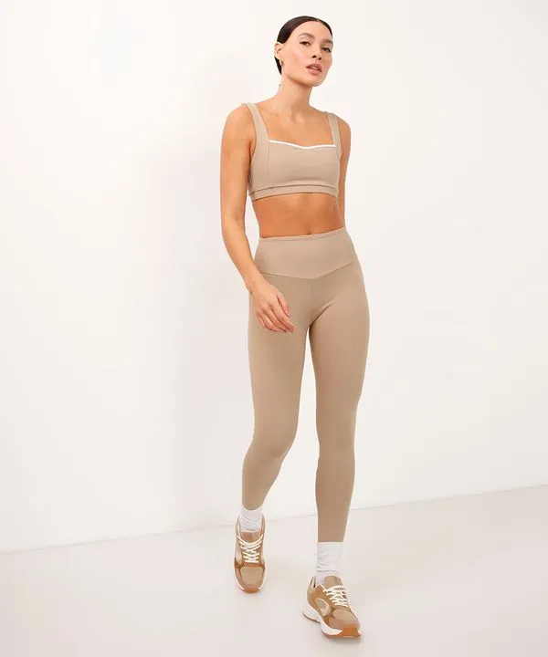 calça capri básica esportiva marrom P