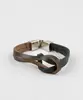 Pulseira Masculina Dupla com Nó Marrom Único