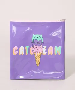 Necessaire "Lavar/Usar" Sanduíche de Gatinho Lilás Único
