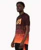 camiseta degradê manga curta raglan esportiva laranja neon M