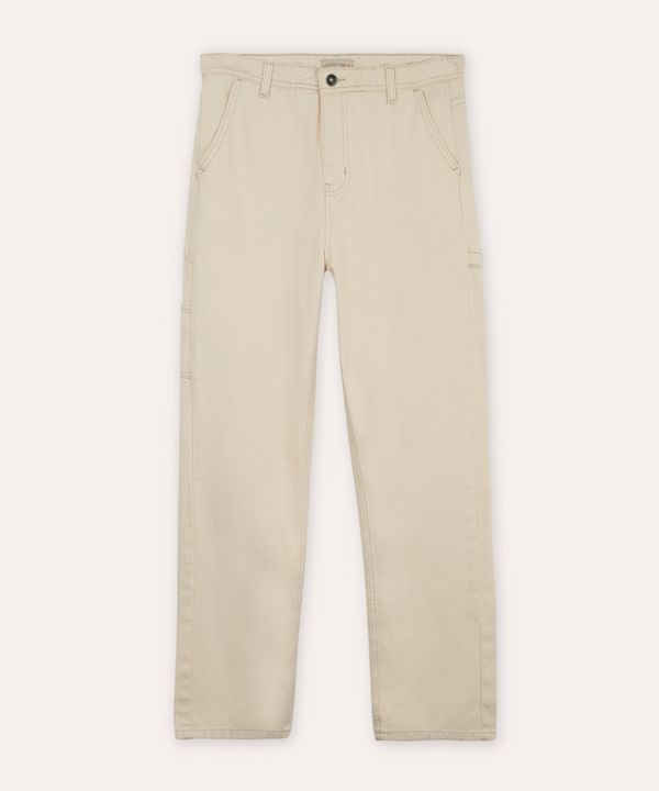 calça skater juvenil de sarja off white 16