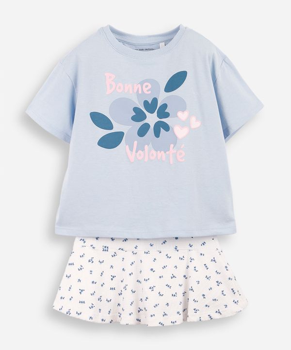 conjunto infantil curto estampado azul 6