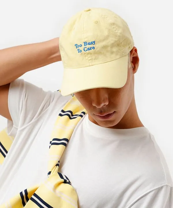 boné aba curva bordado estonado amarelo UNICO
