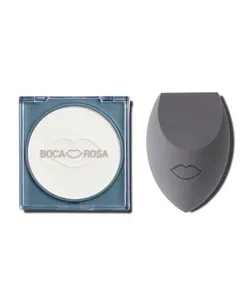 kit boca rosa esponja e pó translúcido cocada UNICO