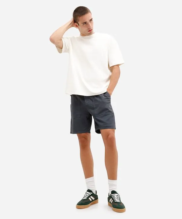 bermuda jogger masculina de sarja cinza 48