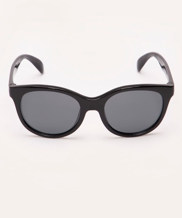 óculos de sol infantil oval com proteção uv preto Único