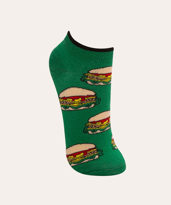 meia invisível hamburguer verde 41-43