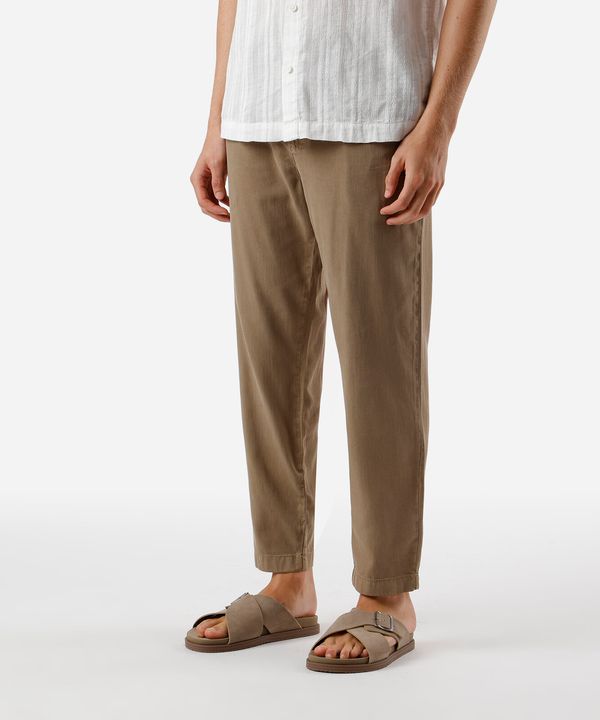 calça masculina liocel reta marrom 40