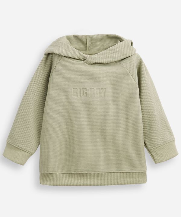 blusa de moletom infantil texturizado big boy verde 2