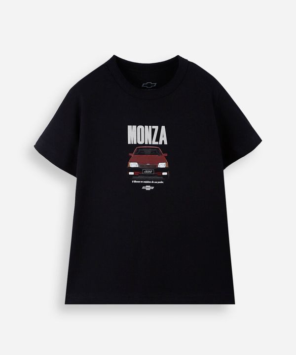 camiseta infantil de algodão monza preto 12