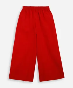 calça pijama infantil de algodão texturizada vermelha 10