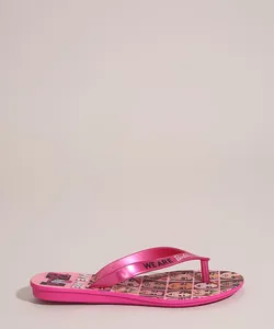 Chinelo Infantil Estampado We Are Barbie Grendene Rosa 31