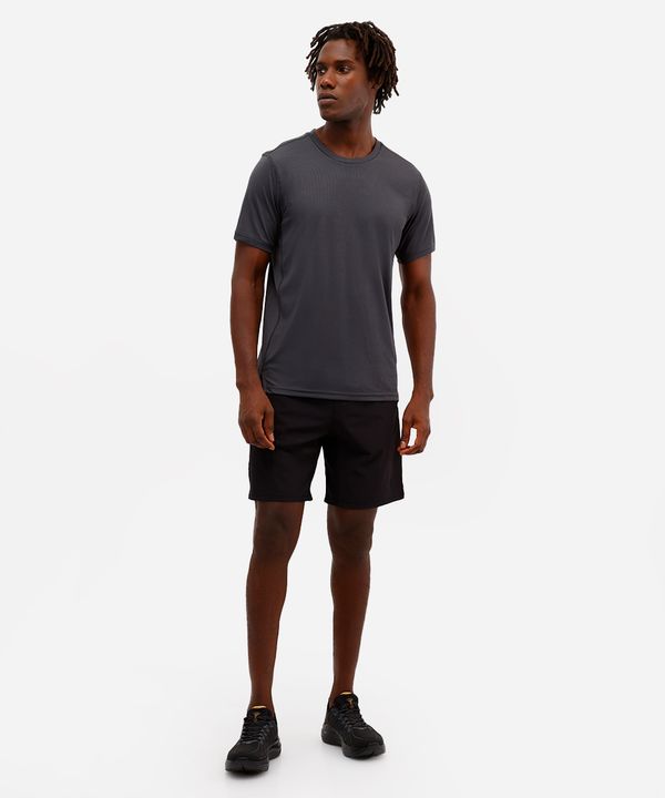 short masculino esportivo com recortes preto G