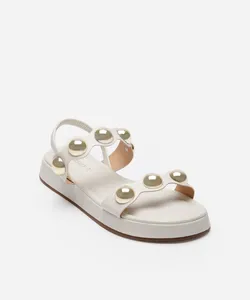 rasteirinha flatform com tachas calce fácil oneself off white 36