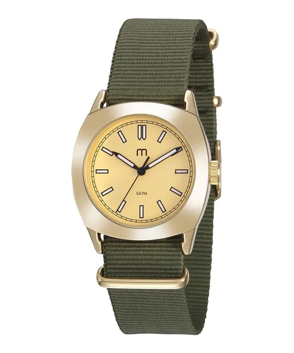 Kit de Relógio Analógico Mondaine Militar Feminino + Pulseira - 32033LPMGDJ1K Dourado Único