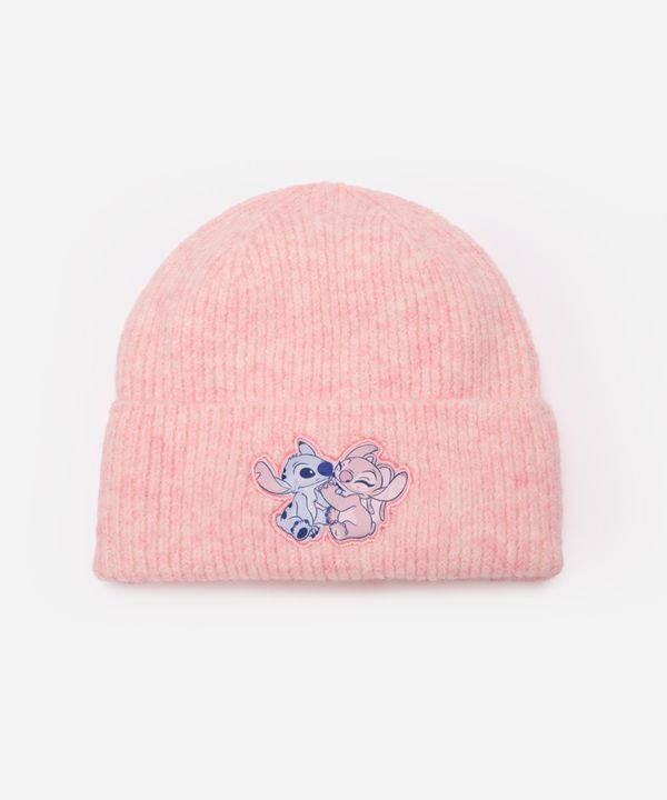 gorro infantil texturizado stitch e angel rosa UNICO
