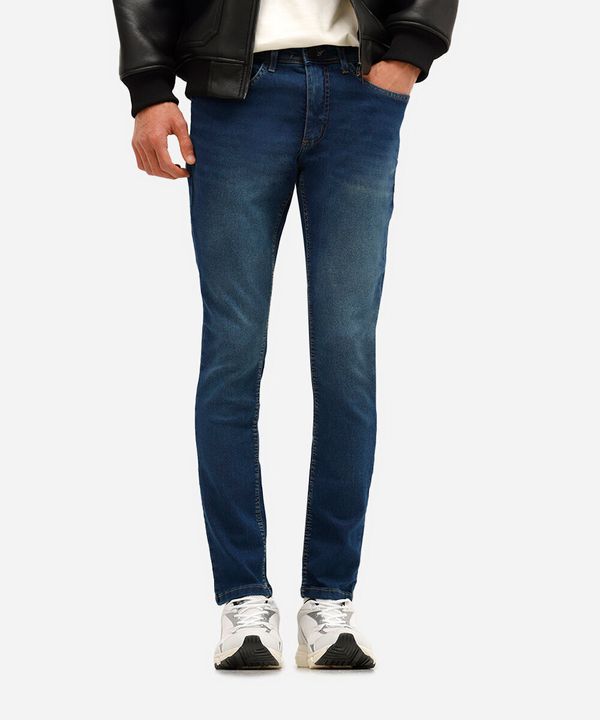 calça jeans super skinny azul escuro 38