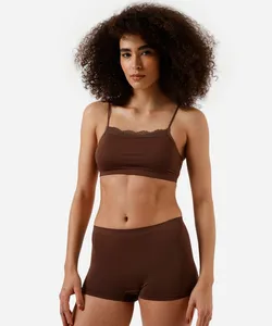 kit de 2 calcinhas boyshort de poliamida sem costura colorido M