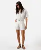short feminino com viscose texturizado off white 38