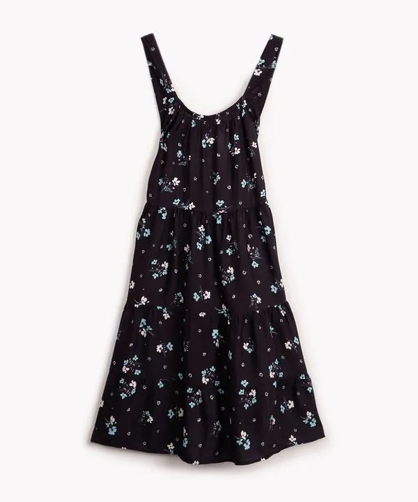 vestido juvenil marias floral preto 14