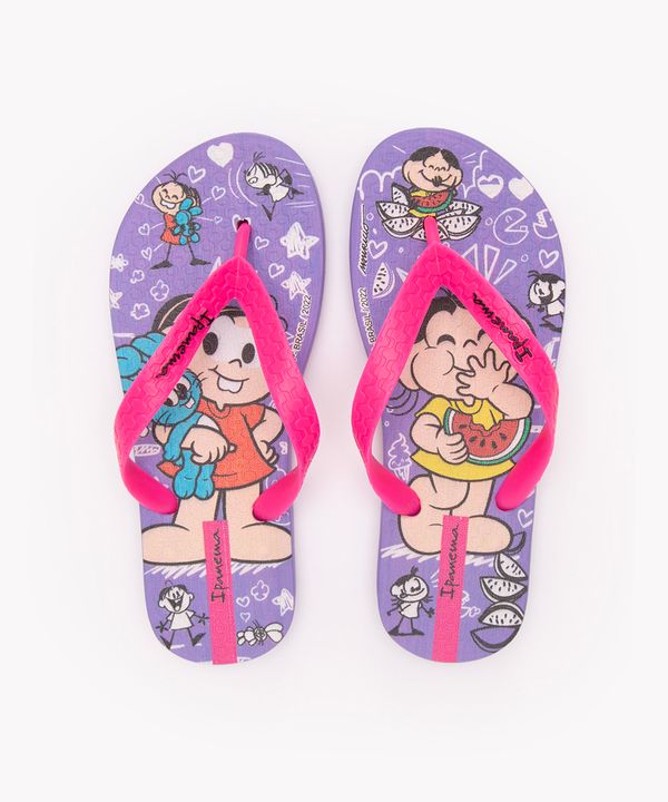 chinelo Ipanema turma da Monica lilás 33-34