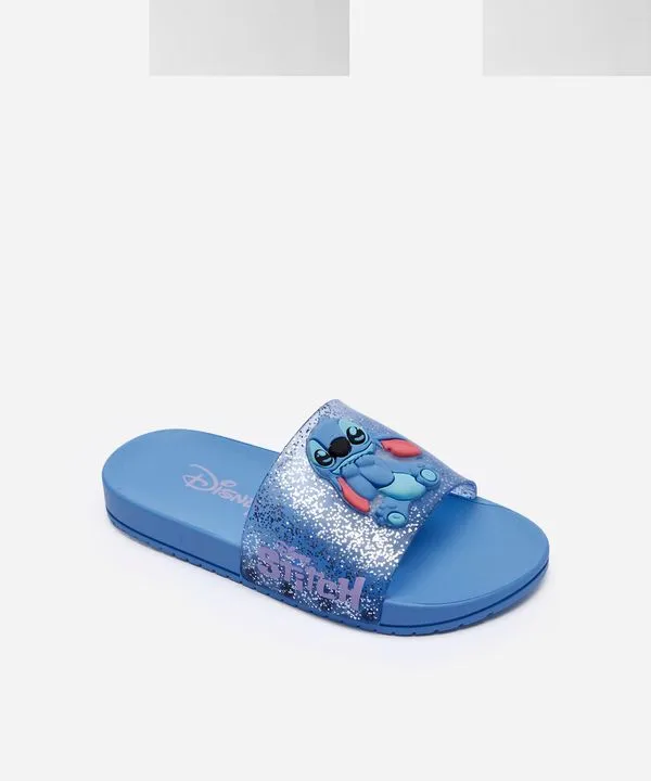 chinelo slide infantil stitch azul 31