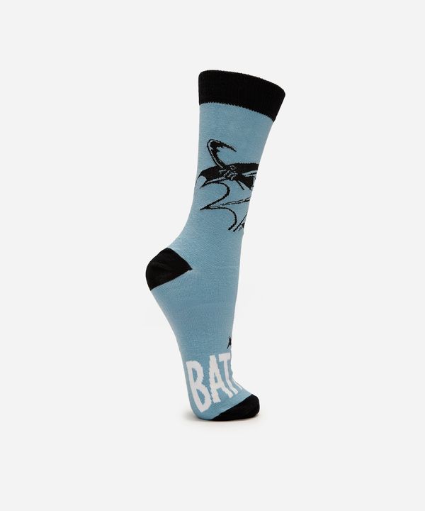 meia masculina cano longo batman azul 37-40