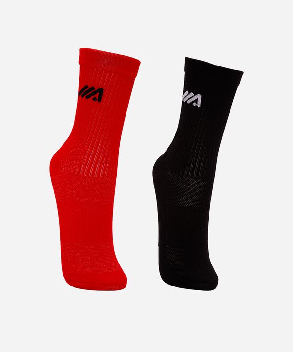 kit de 2 meias masculinas esportiva para corrida colorida 39-43